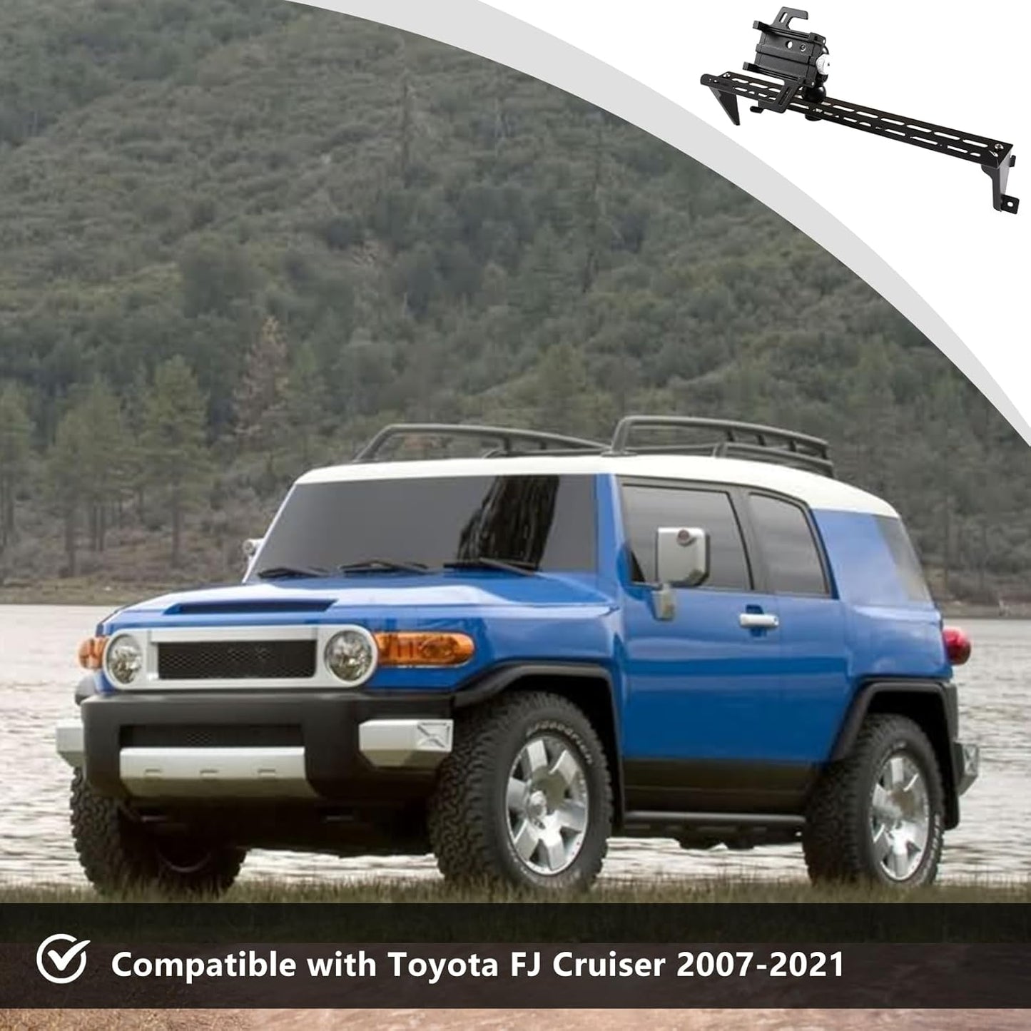 HAPPYHORSE Car Phone Stand for Toyota FJ Cruiser 2007-2021, Hands-Free Dashboard Multifunctional Phone Stand Accessories