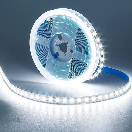 12V LED Strip Light Cool White 6000K 5M/16.4ft 600LEDs Flexible SMD2835 High Brightness No-Waterproof IP20 LED Tape Lights for Bedroom Kitchen Party etc Decorate(No Power Supply)