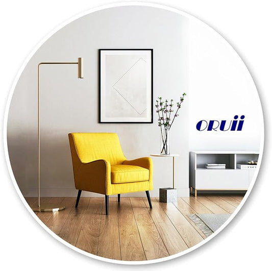 White Round Mirror, White Round Mirror 24 inch, Circle Bathroom Mirrors Metal Frame, Circle Mirrors for Wall, Bathroom, Over Sink, Living Room, Vanity.