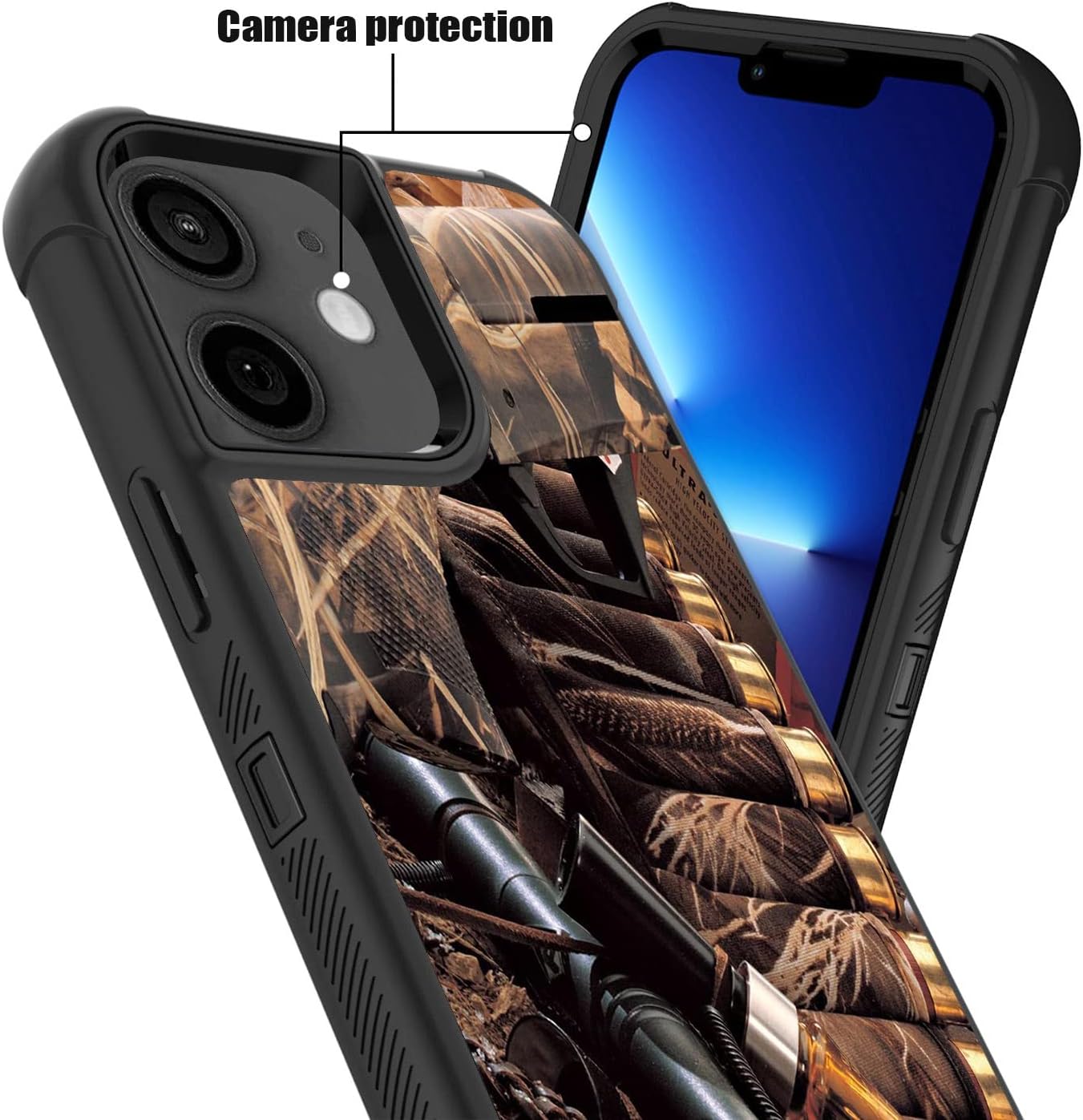 iPhone 11 Case, Duck Hunting Camouflage Heavy Duty 3 in 1 Hybrid Shockproof Protective Cover