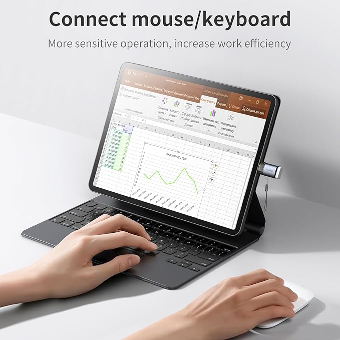 Mcdodo USB to Lightning OTG Adapter USB Female to Lightning Male Converter Support Camera Card Reader Mouse Keyboard Hubs Piano Converter Connect U Disk,Compatible iPhone 14 13 12 11 iPad Air Pro Mini