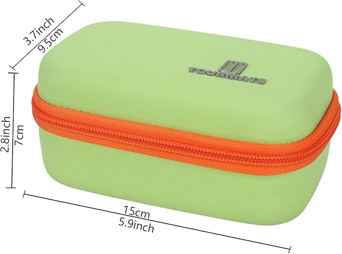 Hard Case Compatible for Moonlite Mini Projector and Story Reels, Storybook Projector Protective Storage Shell, CASE ONLY (Green&Orange)
