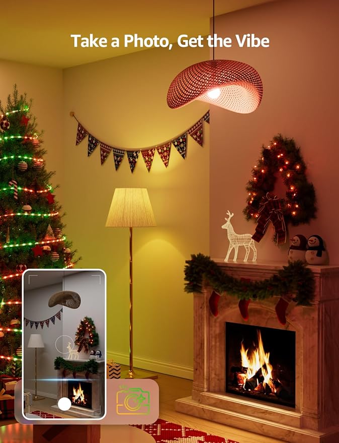Lepro B1 AI Smart Light Bulbs - WiFi & Bluetooth RGBWW Color Changing LED Bulb Works with Alexa & Google Assistant, Personalized Al Lighting Designer, AI Voice Control, Music Sync, 2.4GHz Only, 2 Pack