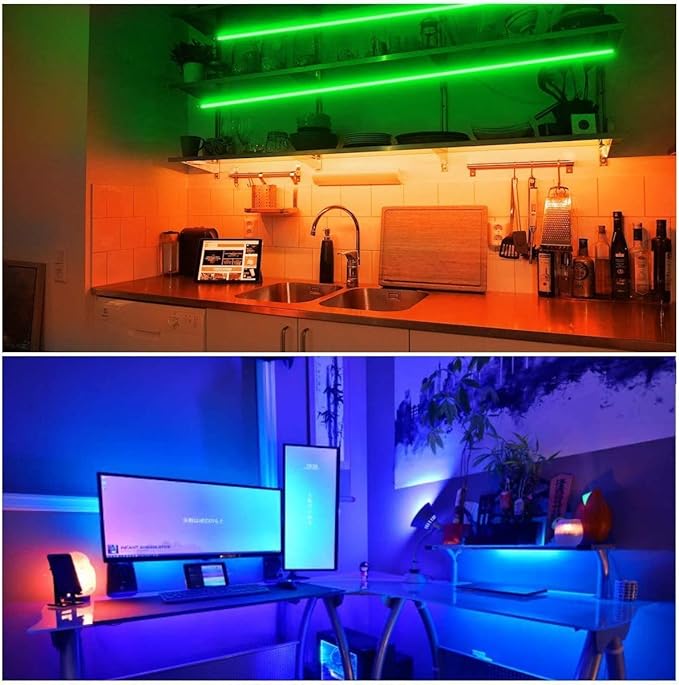 DAYBETTER Led Strip Lights 150ft, Color Changing Led Light Strip with Remote Control, RGB Strip Lighting Suitable for Home Decor, Living Room, Kitchen, Home Party Decoration, 12V (3 Rolls of 50ft)