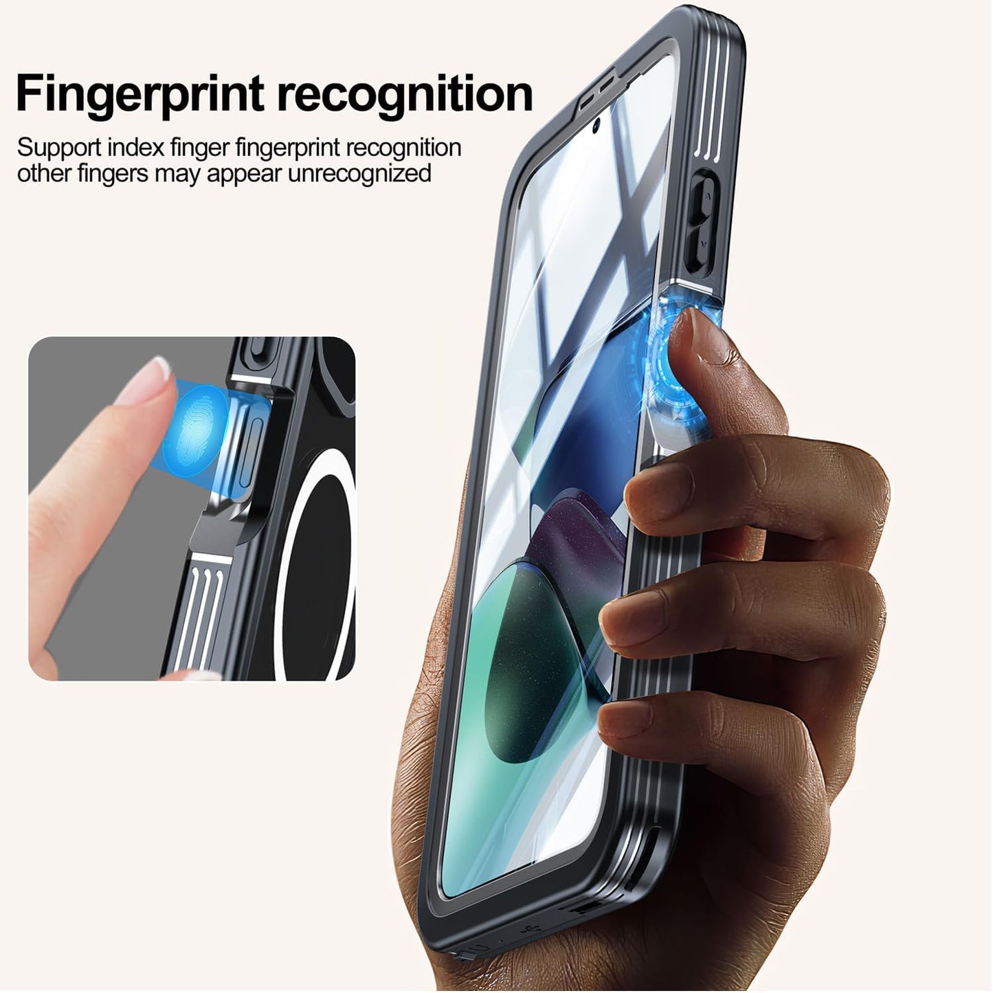 for Moto G Power 5G 2024 Case, Waterproof with Built-in Screen Protector [IP68 Underwater] Anti-Scratched Rugged Case