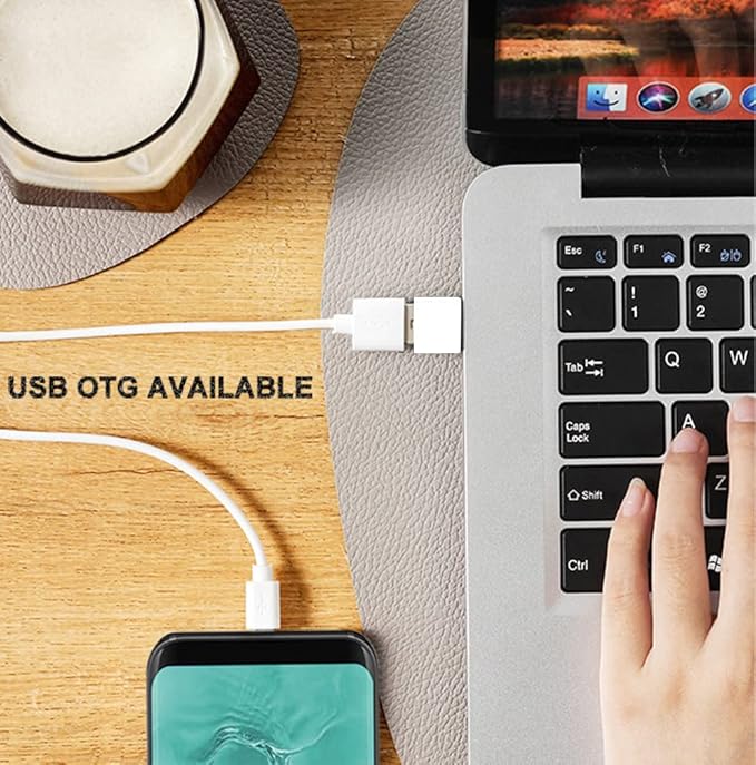 USB C to USB Adapter 4 Pack, USB Female to USB C Male OTG Adapter, USB Type C Adapter Compatible with MacBook Pro, iPhone 17/16/15, Samsung Galaxy, iPad, Type-C Phones, Laptops, Tablets (White)