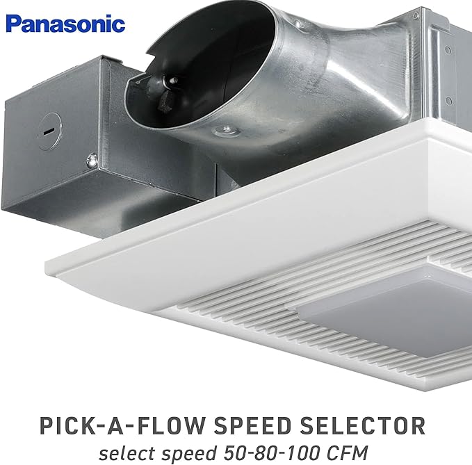 Panasonic FV-0510VSCL1 WhisperValue Multi-Flow Bathroom Fan, White