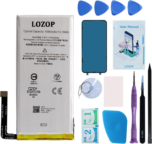 Google Pixel 5 Battery Replacement Kit with Repair Tools and User Manual, Model GD1YQ, GTT9Q
