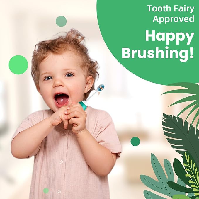 Kids Manual Toothbrush, Extra Soft Bristle Toddler Toothbrush with 10000 Bristles, Kids Travel Toothbrush Designed for Delicate Teeth & Gums for Children 2-7 Years (Purple)