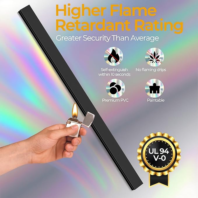 113.4in Cord Hider Kit, Cord Covers for 2-4 Wires on Wall, Self-Adhesive Cable Hider Wire Covers for Cords on Wall, Easy Set-up Cord Hider for Walls Mount Tv, Cable Cover Raceway, W0.95 H0.55in, Black