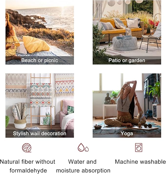 Round Boho Pastel Colours Whale in The Waves Seamless Cute Ocean Creatures Area Rug Linen Carpet Patio Hallway Runner Mat Pad Minimalist Home Decor for Living Room Outdoor