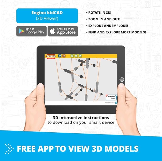 Engino Maker Pro Robotized 100 Models Set, Building Toys for Kids 10+, Discovering STEM Robotics, Engineering Kit, Coding STEM Project, Gift for Boys & Girls