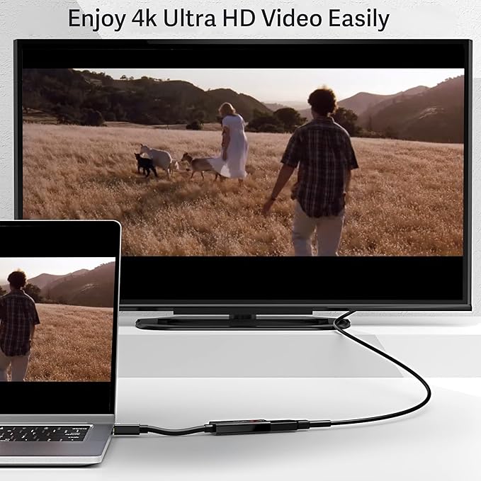 Mini Displayport to HDMI Adapter, 4k Mini DP(Thunderbolt 2) Male to HDMI Female Converter for MacBook Air/Pro, Surface, ThinkPad, Monitor, Projector.