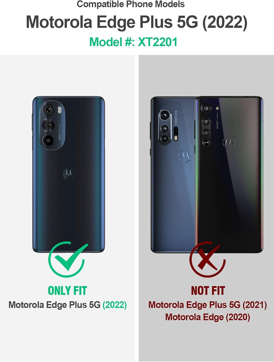 Poetic Revolution Case for Moto Edge Plus 5G (2022) - XT2201, Rugged Full-Body Cover with Kickstand & Screen Protector,