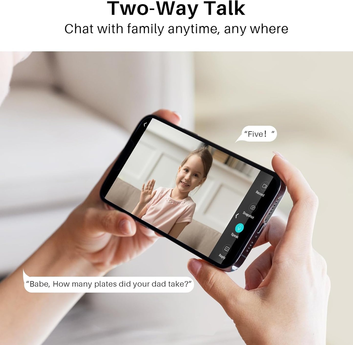 WUUK 4MP Indoor Security Camera, Pan Tilt Cam for Baby Monitor, Wi-Fi Home Security Pet Camera with Night Vision