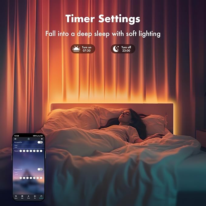 LED Lights for Bedroom, 2025 Double Row 100FT 960LEDs RGB Strip Lights Music Sync Color Changing LED Lights, APP+44Key Remote Control Timed Dimming for Bedroom Home Decor(2Rollsof50FT)