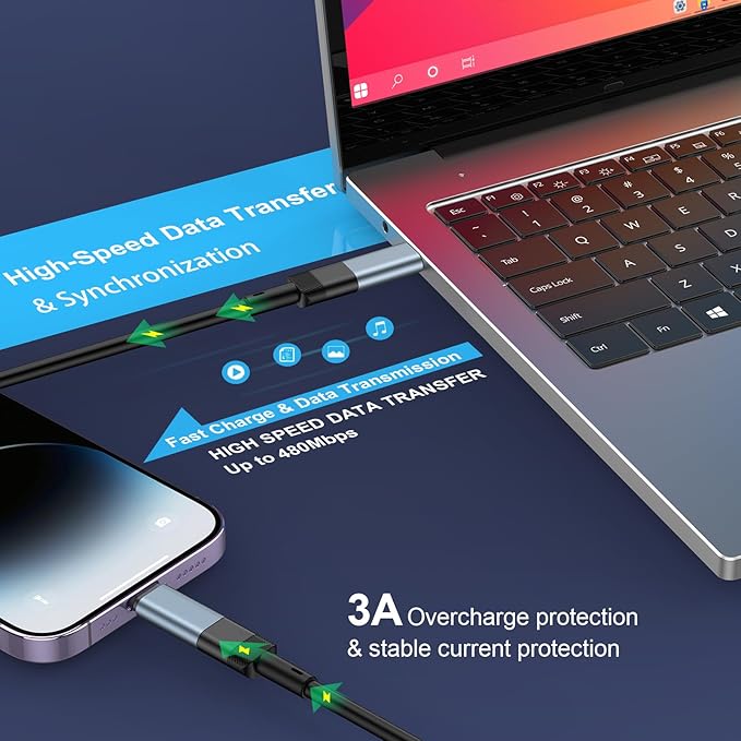 3 Pack Lightening Female to USB C Male Adapter Compatible for iPhone 17e/17/17 Air/17 Pro Max/16E,Type C Charger Converter Connector Cable Fast Charging &Data Transfer for Samsung Galaxy S26 Ultra S25
