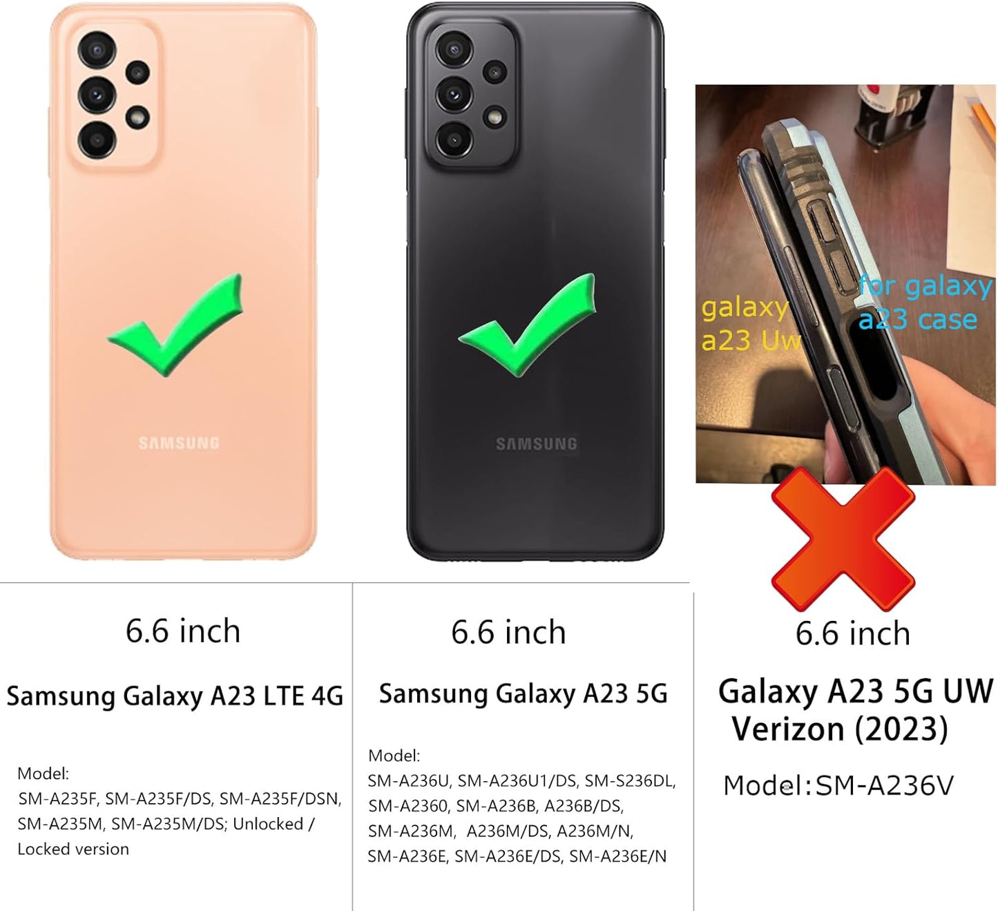 Phone Case with Screen Protector for Samsung Galaxy A23 5G, ?????? ?????? "???????????? ?????? ????" - Black