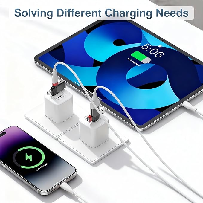 USB to USB C Adapter, USB C to A Adapter, USB a to c adapters for iPhone 17 16 15,MacBook Pro,Mac,iPad Air,Thunderbolt 4 3 Converter, 2 in 1 USB OTG Adapter (4-Pack)