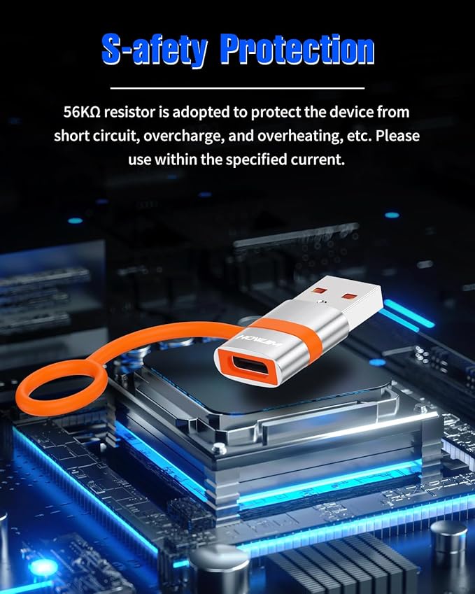 USB to USB C Adapter 2Pack,USB C Female to USB 3.0 Male Adapter,3A Fast Charging 5Gbps Data Transfer for M-acBook,Phone 15 16 17,Pad,A-pple Watch,A-irpods,M-agSafe,G-alaxy,Anti-lost Loop Silver
