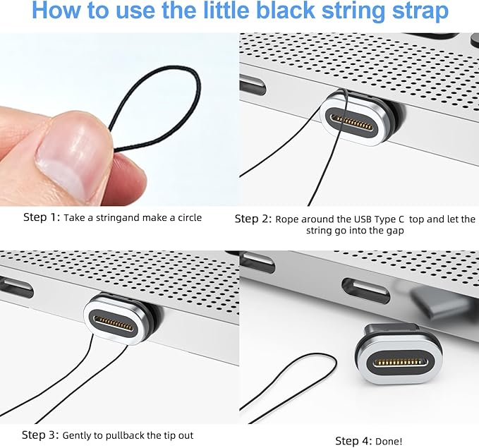 USB C Magnetic Adapter, (2 pack) 24Pins Magnetic USB C Adapter with PD 100w Charge USB3.1 40Gbps Data Transfer 4K 60Hz Video Compatible for Thunderbolt 3/4 MacBook Pro/Air and More Type C Devices