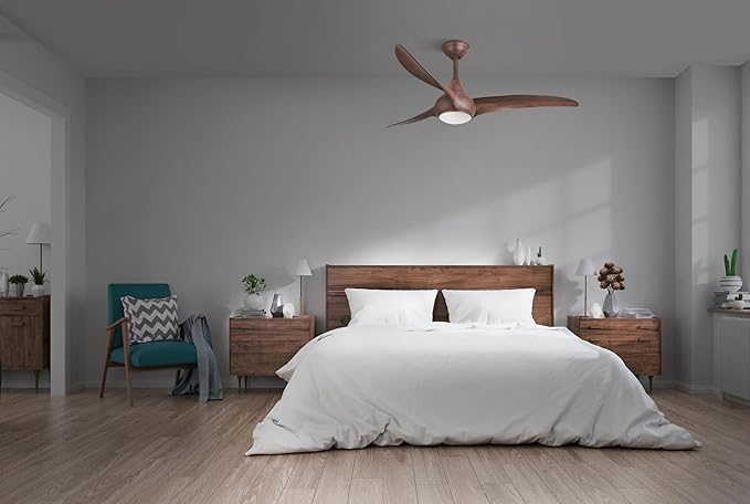 Minka-Aire F844-DK Light Wave 52" Ceiling Fan with LED Light and Remote, Distressed Koa