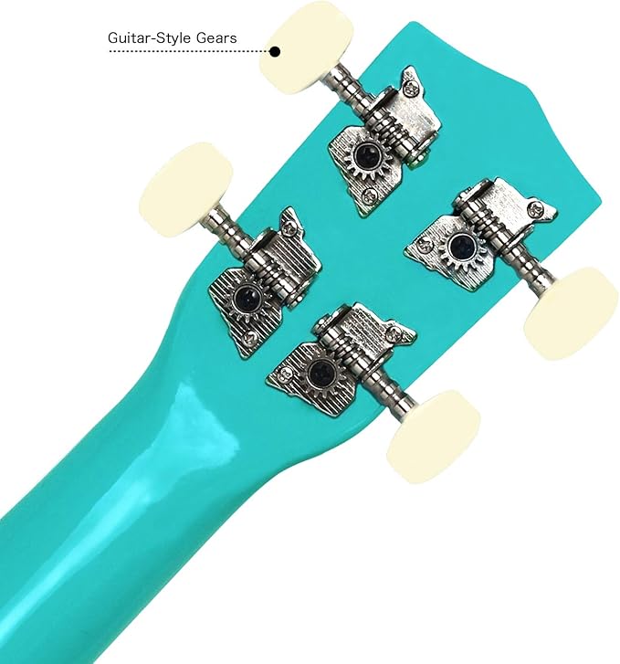 POMAIKAI Soprano Ukulele Starter Wood Ukele Hawaiian Guitar Ukelele 21" Beginner and Students (Blue)