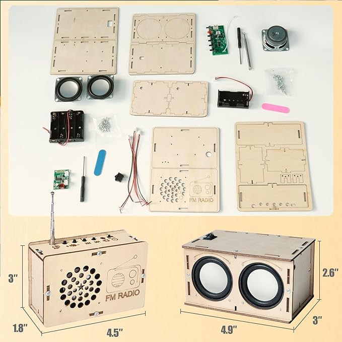 STEM Toys for Ages 8-13 Building Kits Kids Stocking Stuffers Teen Birthday Gifts for 9 10 11 12 14 15 16+ Year Old Boys Girls Science Engineering Circuits Electronics Projects DIY Speaker Radio
