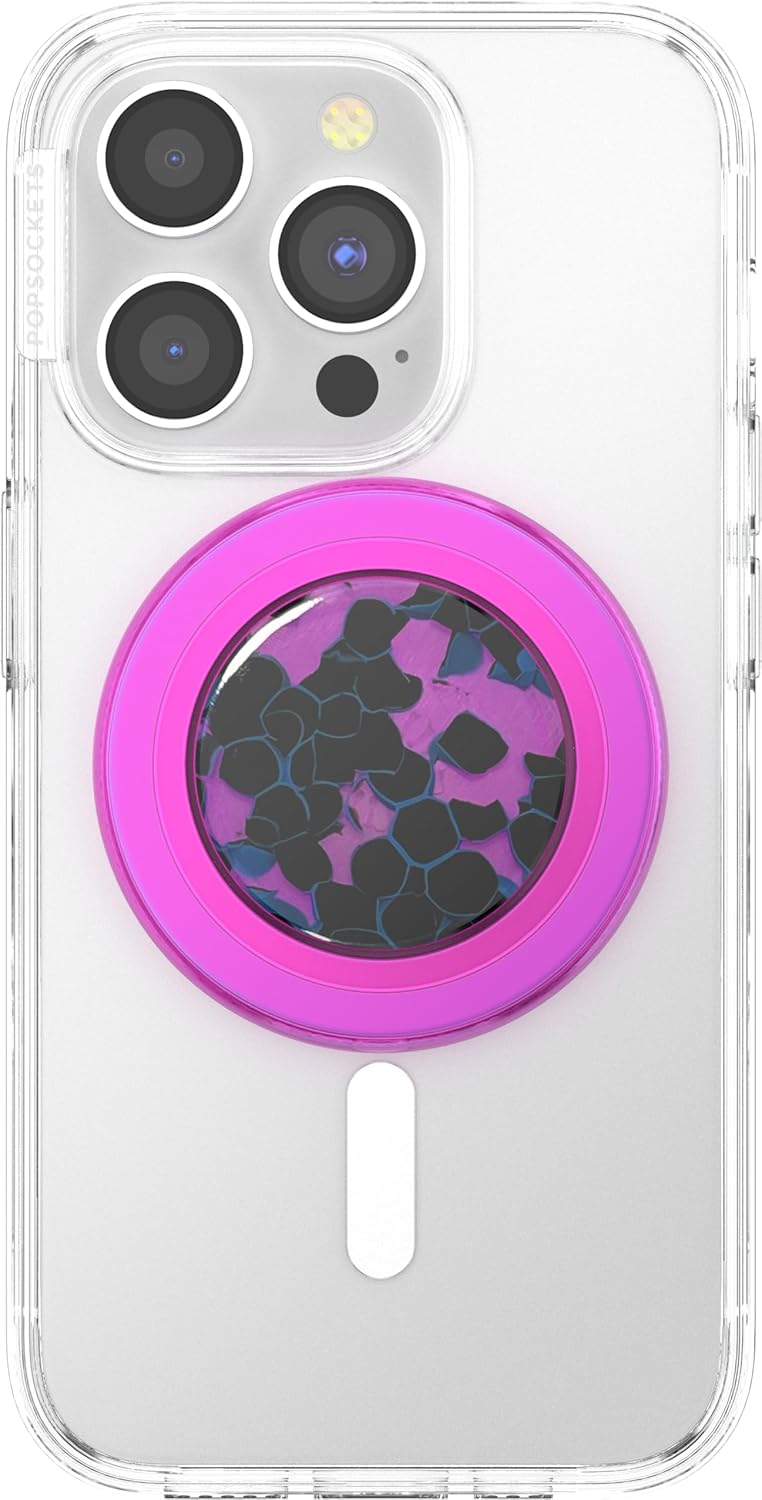 Purple Prism PopSockets Phone Grip with MagSafe Compatibility, Wireless Charging Compatible Phone Holder.