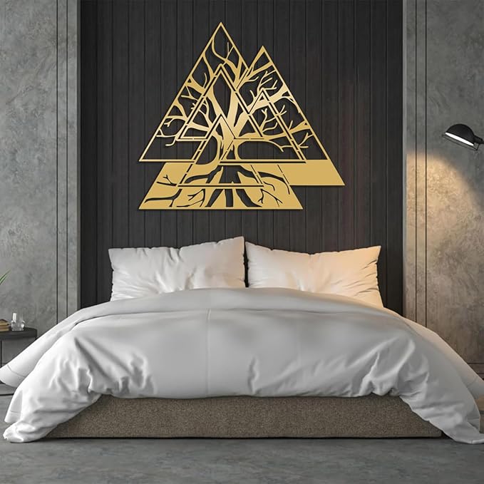 Veplsur Tree of Life Metal Wall Art, Norse Viking Decor, Pagan Wall Decor, Tree of Life Wall Sculpture, Scandinavian Home Decor, Godly Home Decor (White, 39"x39"|100x100cm)