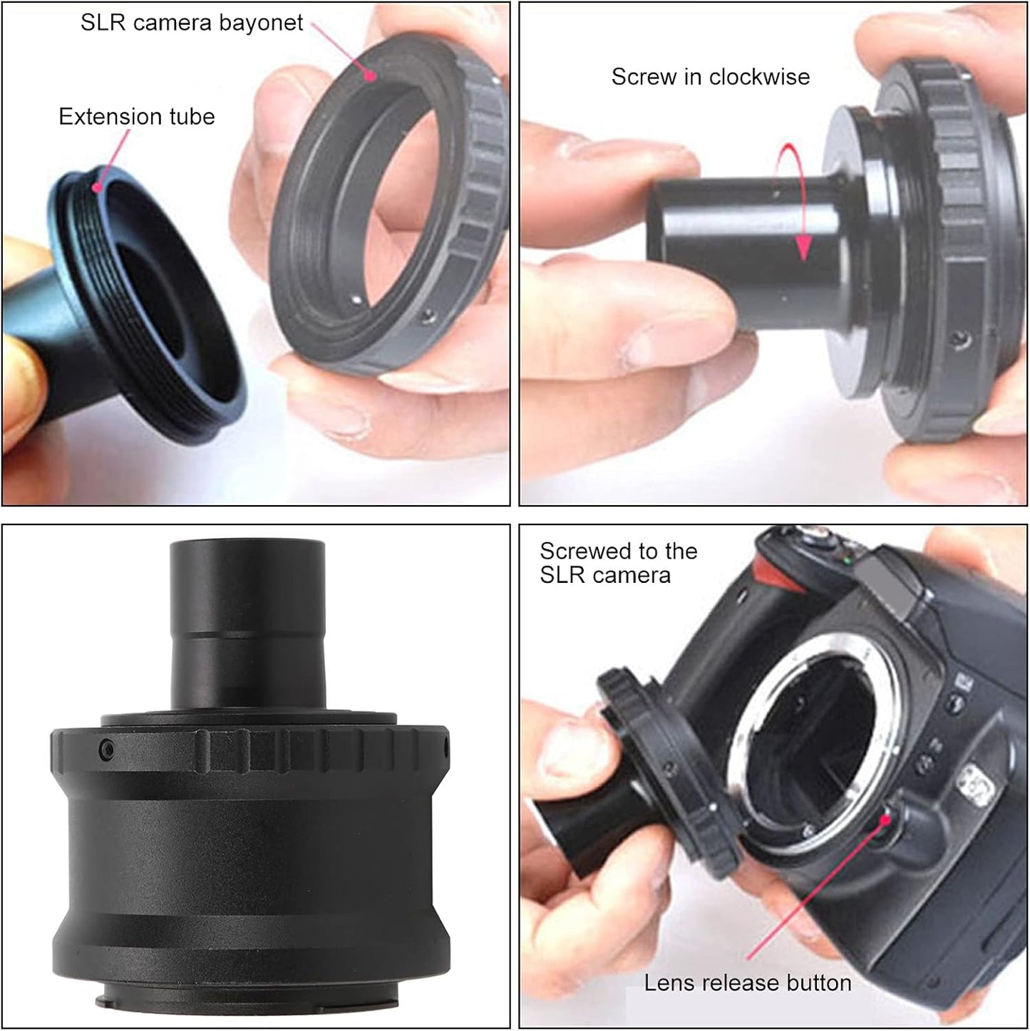 YYOYY 23.2mm Microscope T Mount Extension Tube T2 Mount Adapter Ring for Sony E Mount SLR Camera