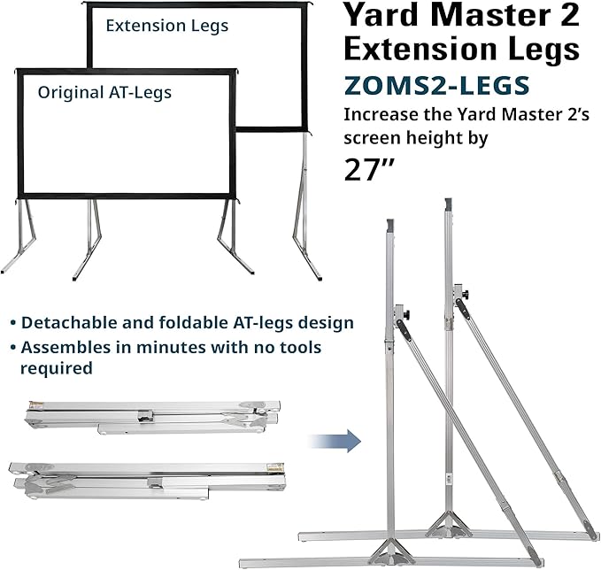 Elite Screens Yard Master 2 Series, 53.1-inch Extension Legs for Yard Master 2 Projector Screens | ZOMS2-LEGS-Z | 90" to 135" Models