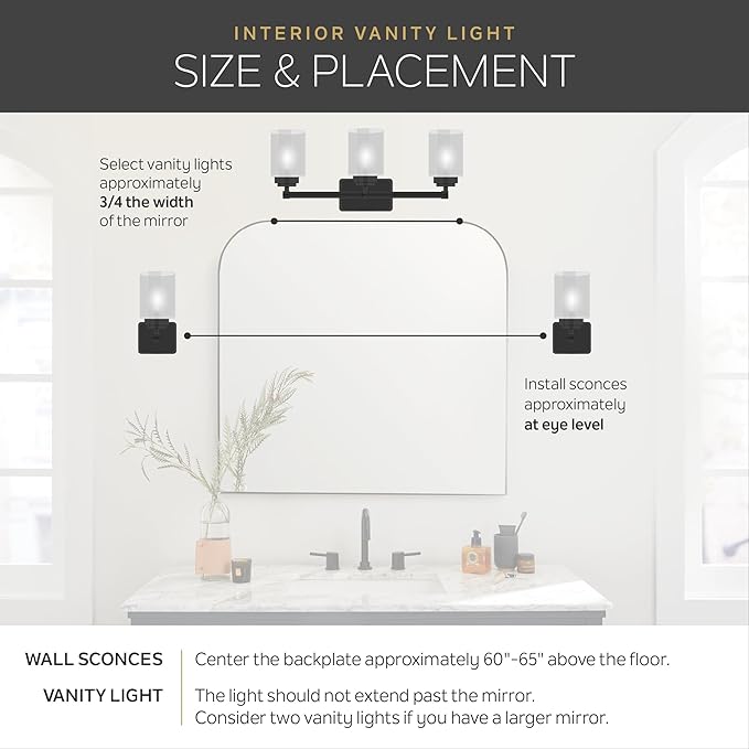 Kichler 36" 5-Light Vanity Bath Light in Brushed Nickel, Modern Bathroom Light with Clear Satin Etched Glass, (36" W x 8" H), 5339NIS
