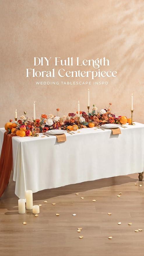 Ling's moment Fall Artificial Flowers 25Pcs Burnt Orange Roses Decor w/Stems,3" Real Touch DIY Foam Floral for Wedding Bouquet/Centerpieces, Outdoors Party Backdrop, Room/Table, and Garden/Pot Decor