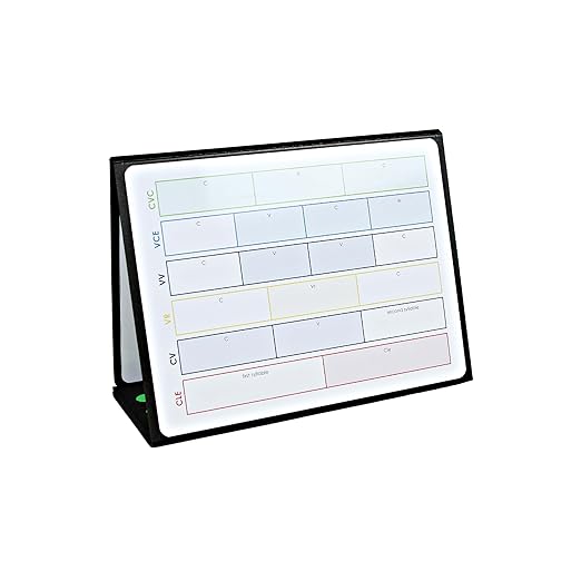 Set of 5 - Magnetic Dry-Erase Phonics Blending Board – Hands-On Word Building & Spelling Tool with Grapheme Tiles, Handwriting Lines & Syllable Mats – Reusable Learning for Classroom & Home