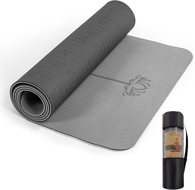 UMINEUX Yoga Mat Extra Thick 1/3'' & 2/5" Non Slip Yoga Mats for Women Eco Friendly TPE Fitness Exercise Mat with Carrying Sling & Storage Bag