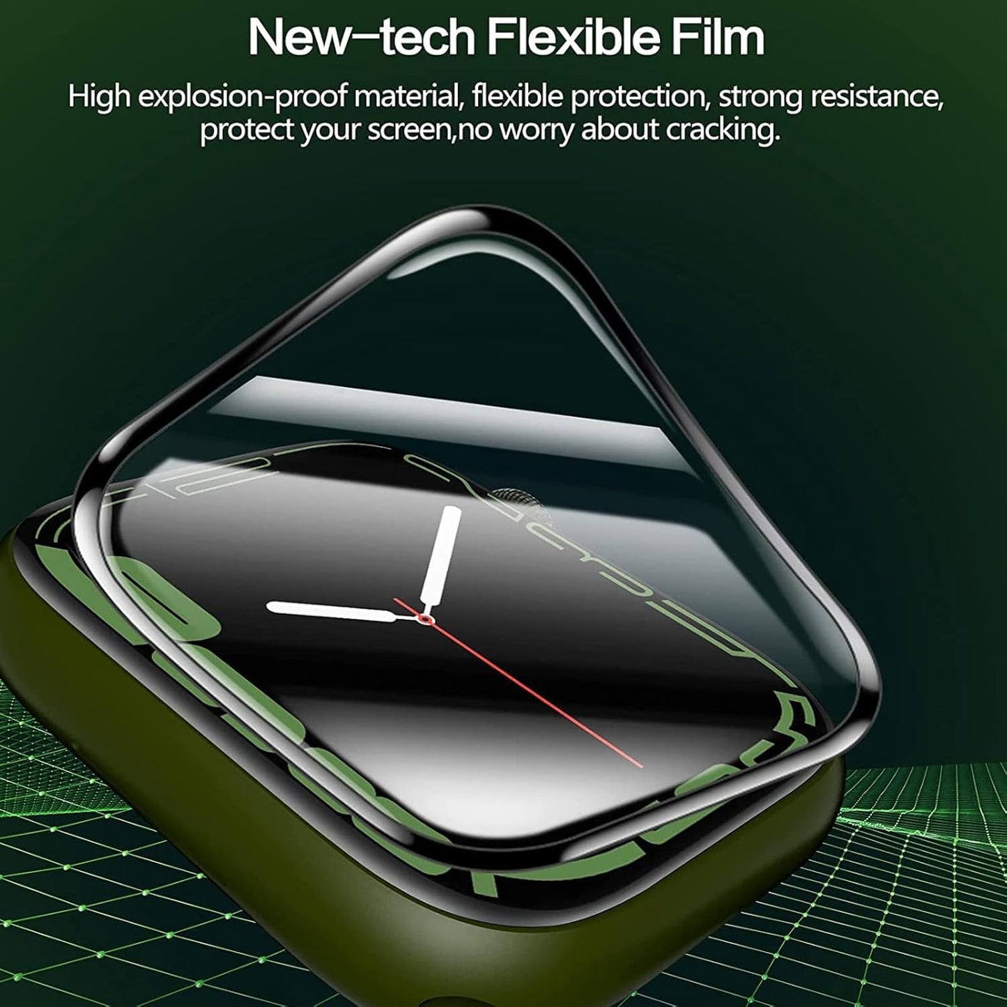 Lamshaw [3 Pack] Full Coverage PET Screen Protector for Digeehot H39r Smartwatch, Compatible with MgaoLo H39R