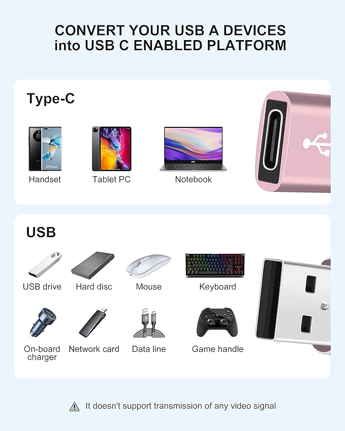 Upgraded USB C Female to USB A Male Adapter,Type C to USB A Charger Cable Converter for Apple iWatch 7 AirPods,MacBook,iPhone 12 13 14 15 Series,iPad mini 6,Samsung Galaxy S20 S21 S22 (3Pack RG)