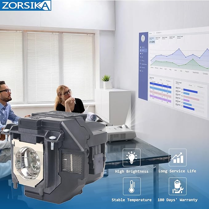 ELPLP97 / V13H010L97 Replacement Projector Lamp with Housing for Epson VS260 / PowerLite Home Cinema U50/880/2250/2200/EX7280/EX9240/EH-TW5820/EH-TW5700 – Business & Home Theater Projector Bulb