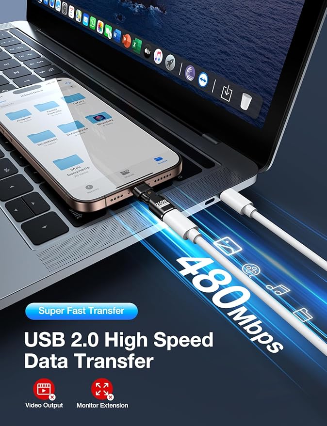AUFU 16PIN 240W USB C Magnetic Adapter(3Pack)/180° Rotation USB C Right Angle Adapter/90 Degree C Adapters/Type C Magnetic for 1Phone 16/15/Ma-Book/1Pad Series, Samsung Galaxy, Google Pixel, Laptop