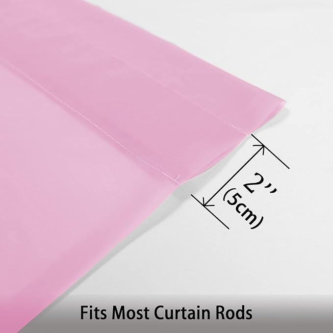 OWENIE Pink Sheer Curtains 96 Inch Length, Elegant Sheer Curtains for Bedroom, Window Voile Sheer Curtain Panels/Drapes/Treatment for Living Room, 2Pcs, Each 42" W x 96" L