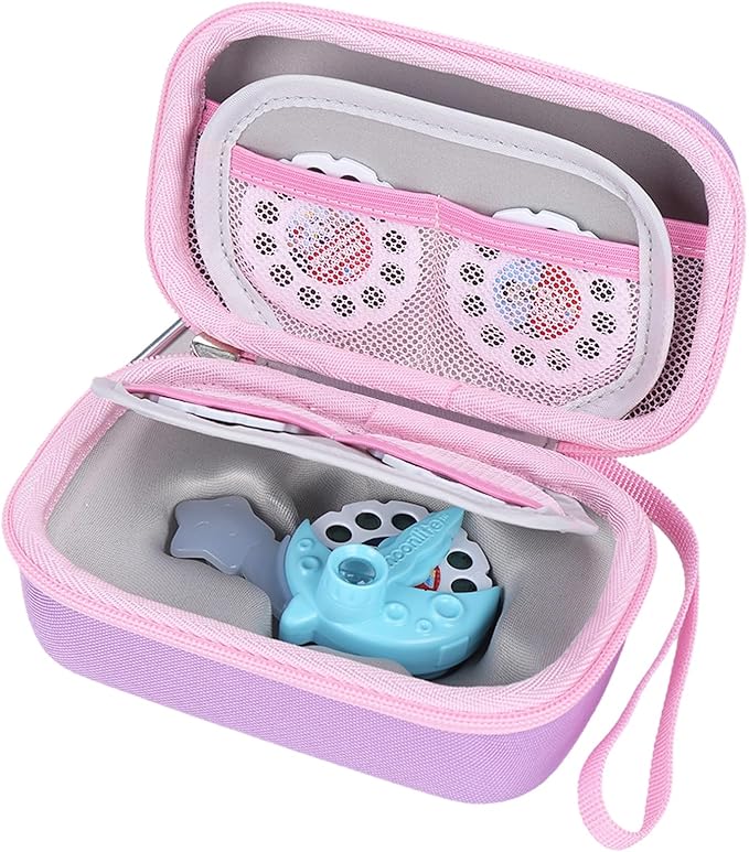 Hard Case Compatible for Moonlite Mini Projector and Story Reels, Storybook Projector Protective Storage Shell, CASE ONLY (Purple&Pink)