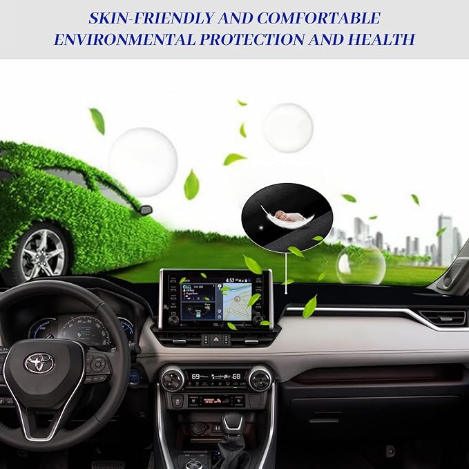 Dashboard Cover Mat Custom Fit for 2019-2023 2024 2025 Toyota RAV4 Accessories Dash Cover Nonslip Dash Mat Protector Sunshade No Glare Black