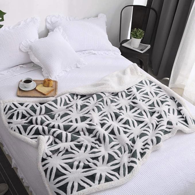 LOMAO Sherpa Fleece Blanket Fuzzy Soft Throw Blanket Dual Sided Blanket for Couch Sofa Bed (Dark Grey, 60''x80'')