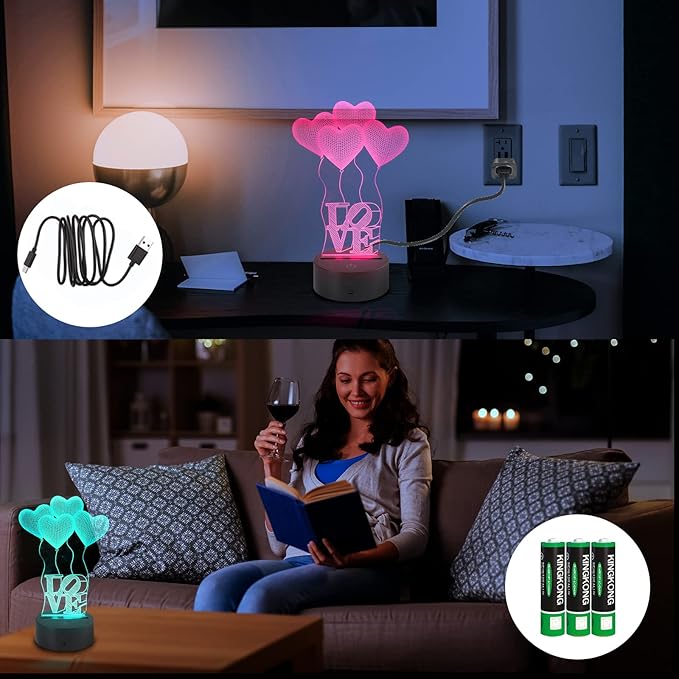 AZIMOM 3D Illusion Lamp Basketball Lamp Decor 16Colors Changing Basketball Shape Night Light Smart Touch Sensor Remote Control Bedside Lamps Home Decoration for Kids Boys & Girls Women Birthday Gifts