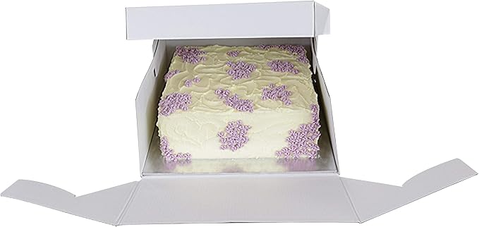 PME CBO807 Square Cake Box 13-Inch / 33 cm, White
