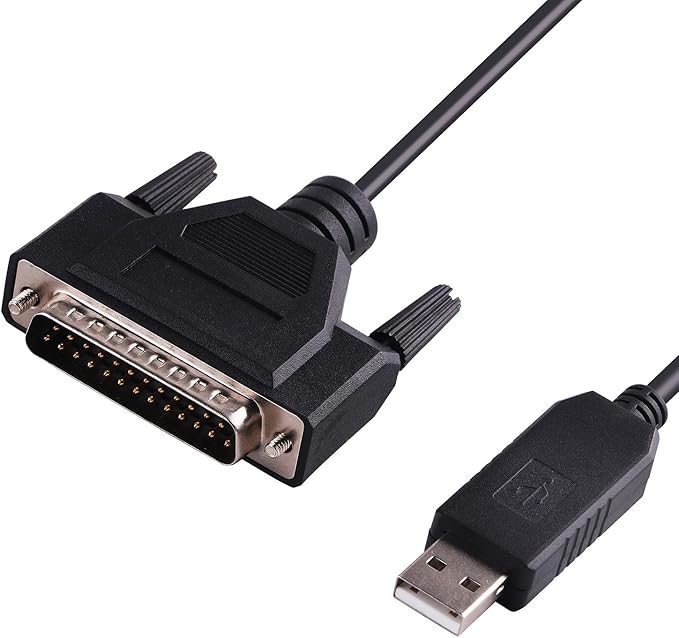 USB RS232 to DB25 Serial Adapter Cable for Fanuc CNC DNCLINK Configuration Copy Setting,Compatible wiith Windows,Linux,MAC OS,FT231XS Chip Inside