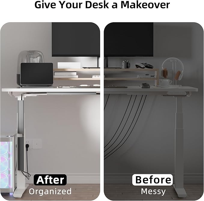 YECAYE 157in Cable Management, Cord Organizer,Easy Install Self-Adhesive Cable Organizer,Cord Management, Desk Wire Holder for Office Organization,Child and Pet Proofing, Grey