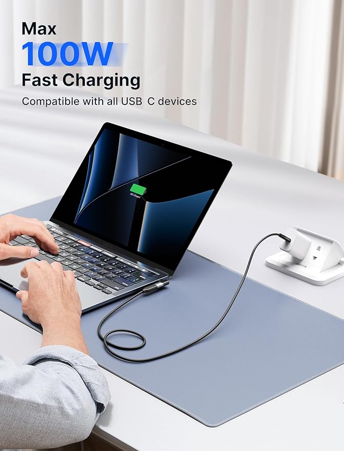 JSAUX 90 Degree USB C Male to Female Adapter 2-Pack, 40Gbps Data Transfer PD 100W Type C 3.1 Extender for Switch 2, Switch OLED, ROG Ally, Steam Deck, VR, MacBook, iPad, iPhone Air/17/16/15 and More