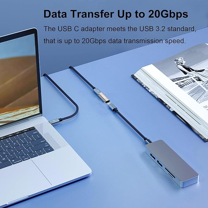 2 pcs Type-C Female Adapter，USB C doule Jack Female to Female Data line Extension Converter，20GBps 100W PD Coupler for Connecting Two Type C Cable(Female to Female)